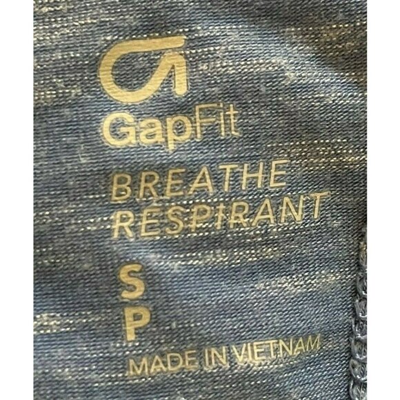 GAP Fit Sleeveless Workout Athletic Tank Top Flyaway Back Space Dye Blue S - Picture 4 of 4